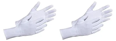Produktbild von Baumwollhandschuhe 12 Paar weiß leicht Größe 10 und 9