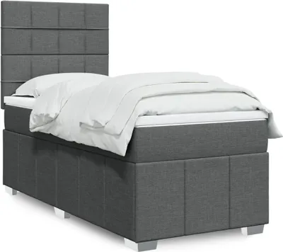 Produktbild von Boxspringbett mit Matratze Dunkelgrau 100x200 cm Stoff 3293880