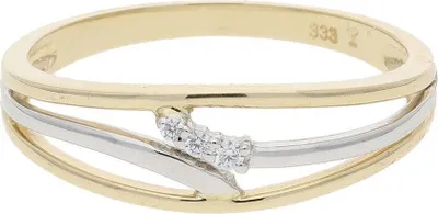 Produktbild von Ring Gold und Weißgold 333 Zirkonia JL10-07-3412 JuwelmaLux Größe 56