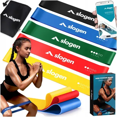 Produktbild von Slogen Mini Power Band Set Fitness Widerstandsbänder Krafttraining
