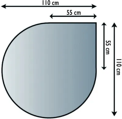 Produktbild von Metallbodenplatte Funkenschutzplatte 3 verschiedene Designs 110cm x 110cm