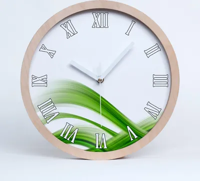 Produktbild von Holzuhr 20fi cm wanduhr - weiße Spitzen - abstrakcjaala