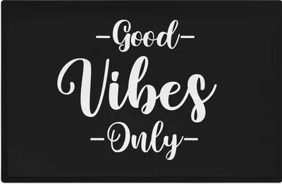 Produktbild von Trendation - Fußmatte Spruch Good Vibes Only Lustige Fussmatte 60x40 cm Außen und Innenbereich Wetterfest