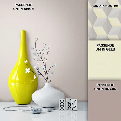 Produktbild von NEWROOM Tapete Graphic - Uni Beige Grau Vliestapete - Unifarbe Germany