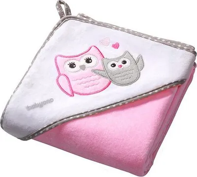 Obrázek produktu pro BabyOno osuška velur s kapucí 100x100 cm - růžová