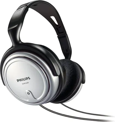 Image de Philips Casque TV filaire SHP2500/00, Câble, 15 - 22000 Hz, Musique, Casque, Noir, Argent