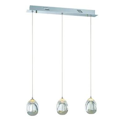 Immagine prodotto di Lampadario a LED Xavier cromato 4,2 W, bianco caldo, 800 lm, vetro, dimensioni: 120x55x9 cm, IP20, Italux