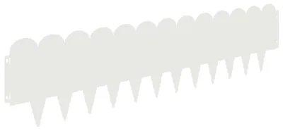 Image de vidaXL Bordure de jardin, 30 pièces, 103 x 25 cm, acier, blanc