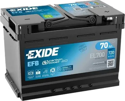 Produktbild von EXIDE EL700 EFB Pb Starterbatterie  12V 70Ah/C20 - 760A(EN)