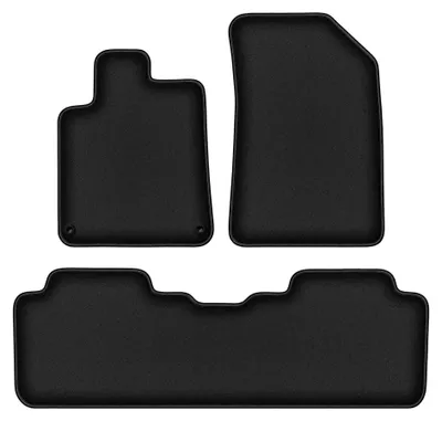 Produktbild von Velours-Fußmatten für Citroen C5 I 2001-2008 (Kombi/Limousine) – 3-tlg, Schwarz, passgenau – Wielganizator DURBAN – Ausführung W0696