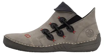 Produktbild von Rieker Damen Stiefeletten Boho Boots Umgeschlag-Einstieg 72581, Größe:38 EU, Farbe:Grau