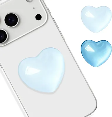 Image de 2 supports de téléphone portables, universels, en forme de cœur, pour smartphones et tablettes