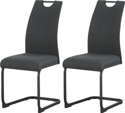 Produktbild von xonox.home Schwinger-Stuhl 2er Set Hanna Webstoff anthrazit (B/H/T): 43 x 98 x 59 cm