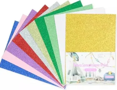 Obrázok produktu pre Samolepiaca trblietavá doska 10 farieb