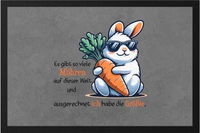 Produktbild von Es gibt so viele Möhren Hase Fußmatte Witzig Spruch Ironie Geburtstag