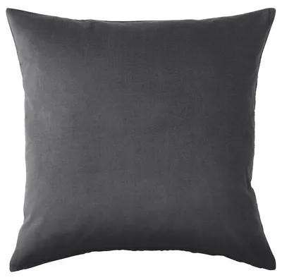 Produktbild von IKEA SANELA Kissenbezug Dunkelgrau Baumwoll-Samt 50x50 cm