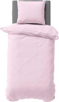 Produktbild von 2 teilige Uni Bettwäsche 135x200 cm Rosa Einfarbig Mikrofaser Bettbezug Garnitur Set