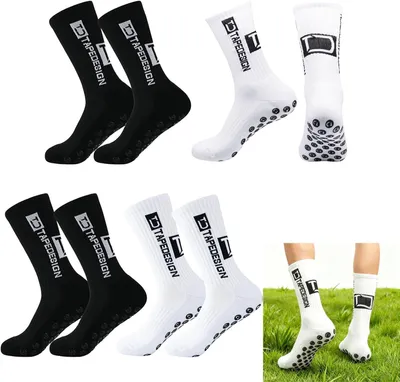 Obrázok produktu pre Futbalové ponožky 37-45, 4 páry, protišmykové, na šport
