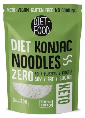 MAKARON (KONJAC) NOODLE BEZGLUTENOWY 270 g (200 g) - DIET-FOOD