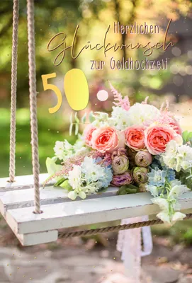 Produktbild von Goldhochzeit - Glückwunschkarten im Format  11,5 x 17 cm