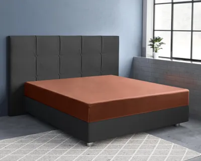 Immagine prodotto di Primaviera Deluxe Satijnen, lenzuolo matrimoniale marrone 180 x 200 cm