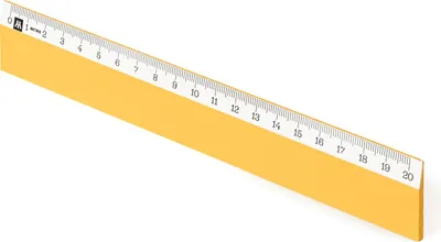 Obrázek produktu pro Metrie | Scholar-W20SG Dřevěné pravítko tmavěžluté | 20 cm