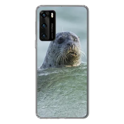 Produktbild von MuchoWow® Handyhülle Schutzhülle Hülle für Huawei P40 Nordsee - Seehund - Wasser Silikon Softcase Handy Hülle - Handytasche