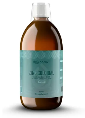 Kolloidales Zink 1 l, 20 ppm, 99,99 % rein, flüssig, Braunglasflasche
