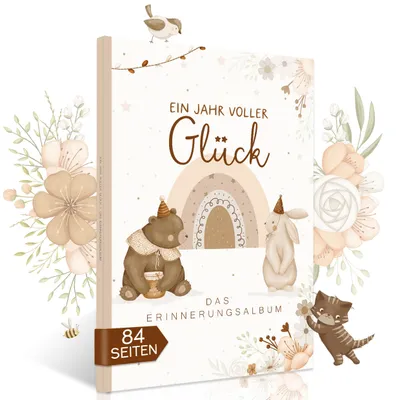 Produktbild von Babyalbum DIN A4, Erinnerungsbuch, Geschenk, Babyagebuch, für Geburt
