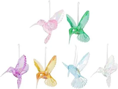 Produktbild von Kristallen Vogelhänge - Acryl-Kolibri-Figuren - Hängekunst - Helle Vogelornamente - Vogelbäume - Kristallprismen - Handwerkssymphonie