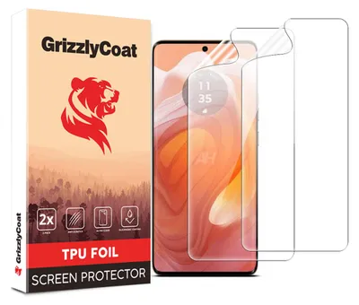 Produktbild von GrizzlyCoat Motorola Edge 50 Ultra Hydrogel TPU Displayschutz - Hüllenfreundlich (2er Pack)