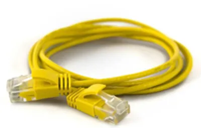 Produktbild von Wantec Patchkabel UTP  CAT6a           d=2,8mm  0,25m gelb