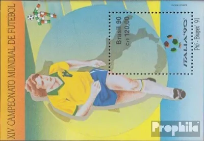 Produktbild von Briefmarken Brasilien 1990 Mi Block84 (kompl.Ausg.) postfrisch Fußball WM