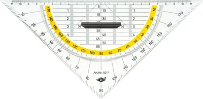 Produktbild von Geometrie-Dreieck mit abnehmbarem Griff 250mm Packung mit 10 Stück