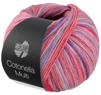 Produktbild von Lana Grossa - Cotonella Multi 0102 hellrot lila mint violett bunt
