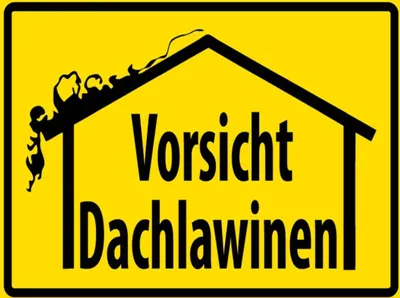 Produktbild von vianmo Holzschild 30x40 cm Vorsicht Dachlawinen