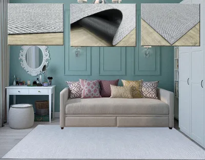 Productafbeelding van Geweven vloerkleed, wasbaar, geschikt voor buiten, veelzijdig, 120x180 cm, ideaal voor keuken en hal