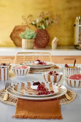 Image de Mica Decorations Elsie Coupe - Assorti - H6 x Ø11 cm - Faïence - Marron