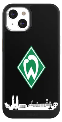 Produktbild von NIVOCASE Hülle für Apple iPhone 13  Handyhülle NIVOcore Case Schwarz Offizielles Lizenzprodukt SV Werder Bremen Skyline