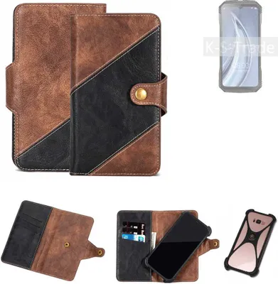 Produktbild von K-S-Trade Handyhülle Schutzhülle Bookstyle Case kompatibel mit Doogee V30 Klapphülle Cover Hülle Schutztasche 1x
