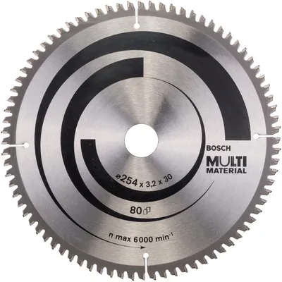 Image de Lame de scie circulaire BOSCH 254 x 30 x 3,2 mm (80 dents) - Multi-matériaux