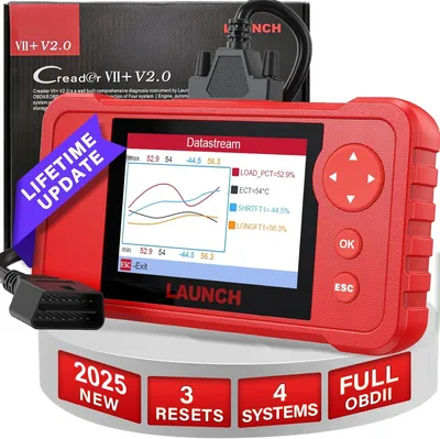 Produktbild von LAUNCH CReader VII+ V2.0 obd2 Diagnosegerät mit vollständige Funktionen, KFZ Diagnosegeräten für Autosystems Motor Getriebe ABS Airbag SRS