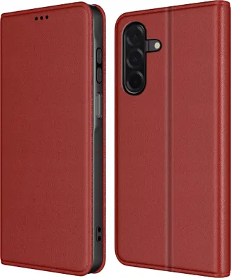 Productafbeelding van Etui do Samsung A17 5G SKÓRZANE CZARNE ZAMYKANE MAGNETYCZNE + SZKŁO