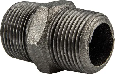 Produktbild von Temperguss-Gewindefitting schwarz Doppelnippel, AG x AG 3/4 Zoll, Typ 280, DVGW