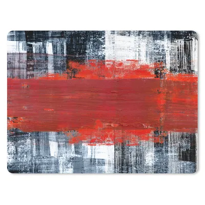 Produktbild von MuchoWow® Mauspad Mousepad Gemälde - Abstrakt - Rot - Öl 23x19 cm - Mousepads - Maus Mat - Pad - Mausunterlage - Schreibtischunterlage - Mauspad
