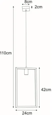 Zdjęcie produktu dla Lampa wisząca LAVAYA czarna 1xE27x60W metal wym:110x24x8cm IP20 Kaja