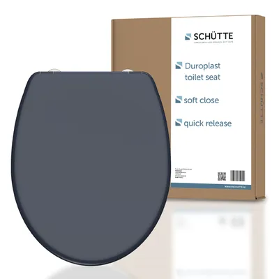 Immagine prodotto di SCHÜTTE Sedile per wc in Duroplast ANTHRAZIT, sedile per wc a chiusura morbida con chiusura a sgancio rapido