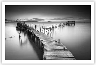 Produktbild von Poster - Poster ohne Rahmen - Meer Brücke Landschaft Natur - 91,5x61 cm - Wand Bild - Wanddeko - Wandbilder - Kunstposter - Wandposter - Bilder - Kunstdruck - Wanddekoration - Wandbild P2XAA91x61-3082