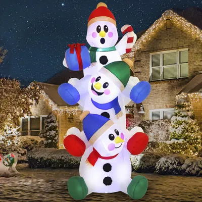 Aufblasbarer Schneemann 6 FT mit LEDs, Weihnachtsdeko