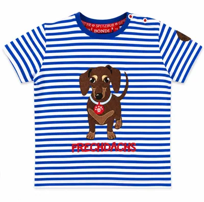 Produktbild von BONDI Jungen T-Shirt "Waldi" 91719 | Blau Weiß Gestreift Größe: 116